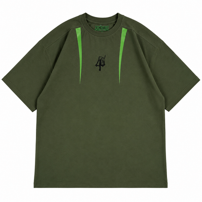 GREEN SCAR T-SHRIT