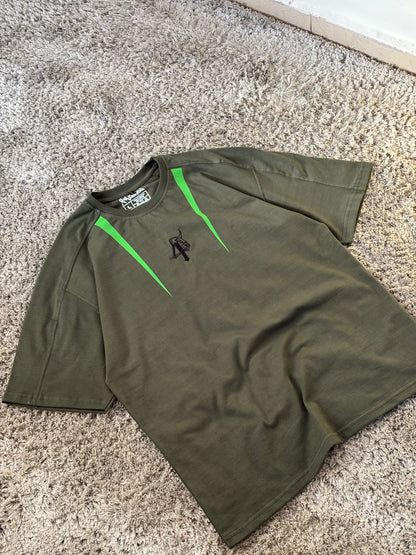 GREEN SCAR T-SHRIT